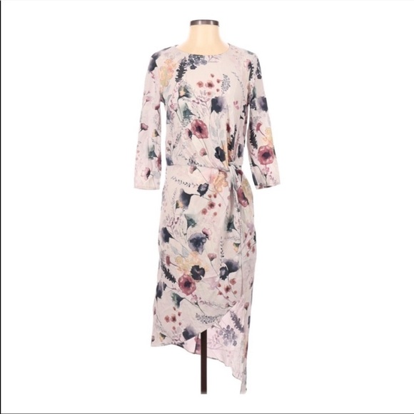 Haute Hippie Floral Long Sleeve Dress - Picture 1 of 10